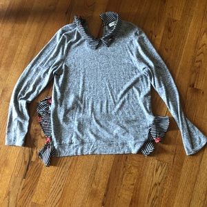 Gray Sweater with Floral sides